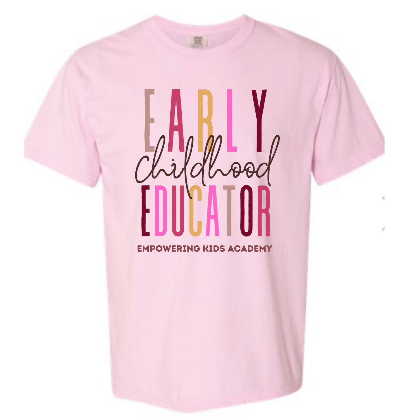 Early Childhood Educator Comfort Color Pink Tee