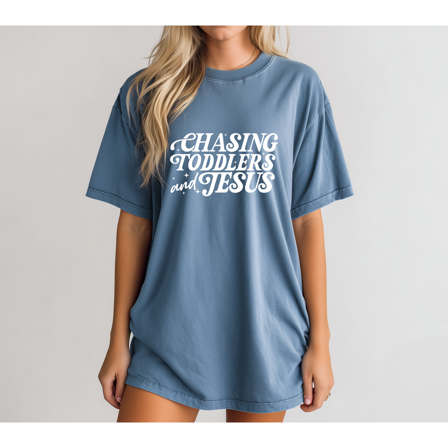 Chasing Toddlers and Jesus Tee