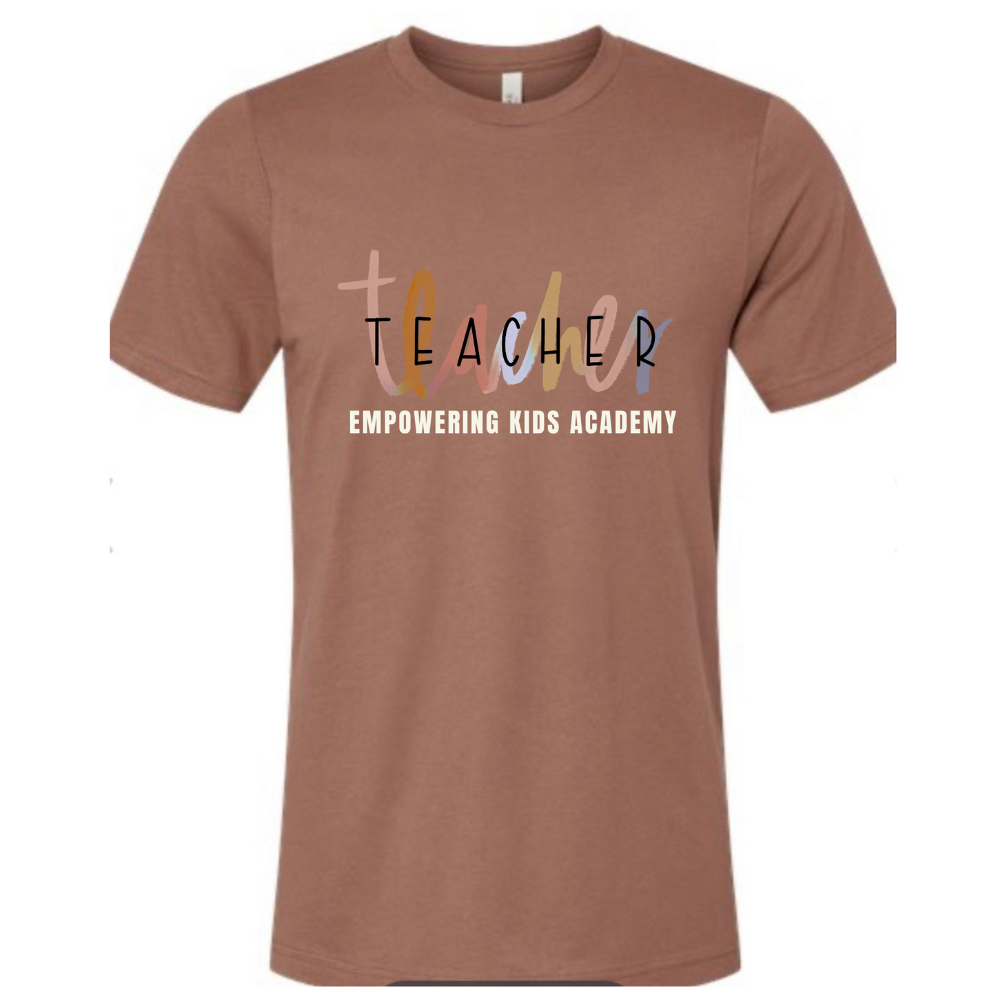 Watercolor teacher Bella Canvas Brown Tee