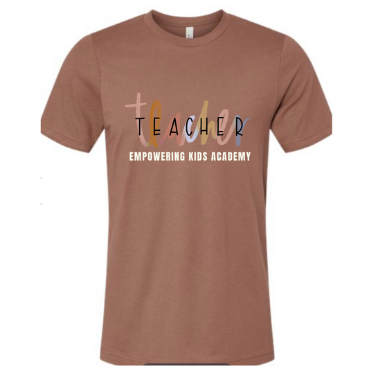 Watercolor teacher Bella Canvas Brown Tee