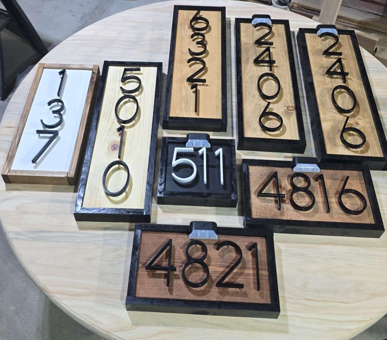 Wooden & Metal Address Sign