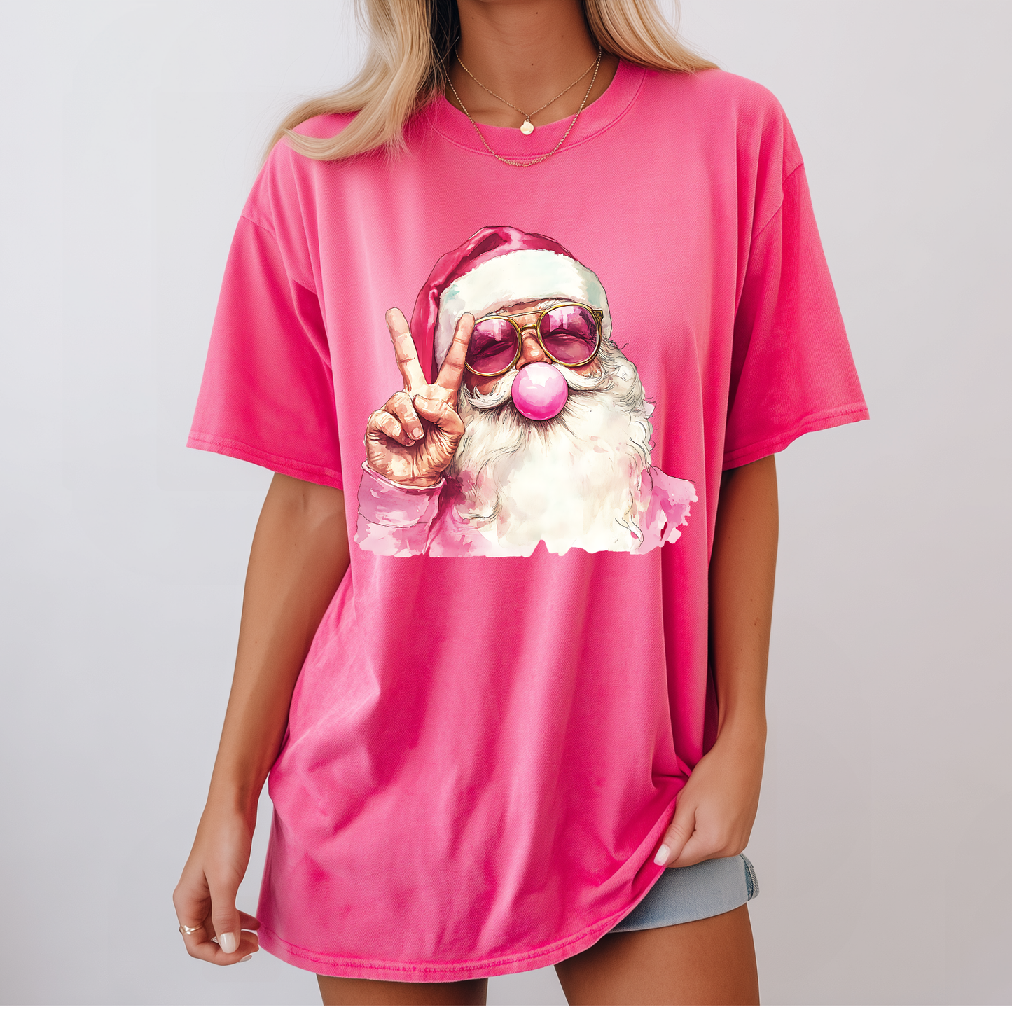 Hot Pink Santa Bubblegum Tee