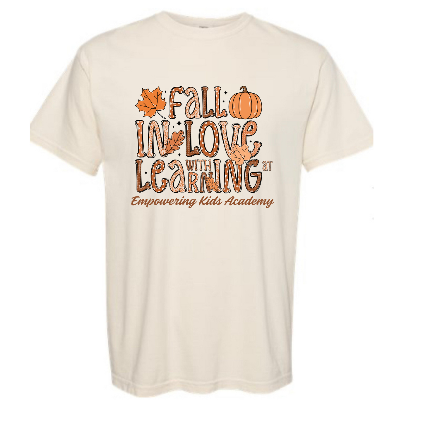 Fall In Love with Learning Comfort Color Natural Tee