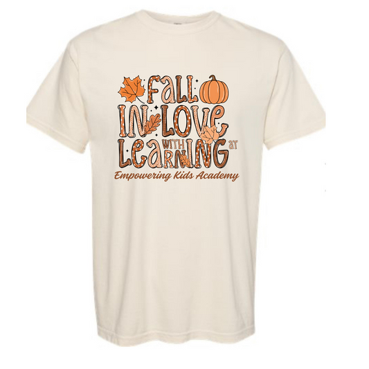 Fall In Love with Learning Comfort Color Natural Tee