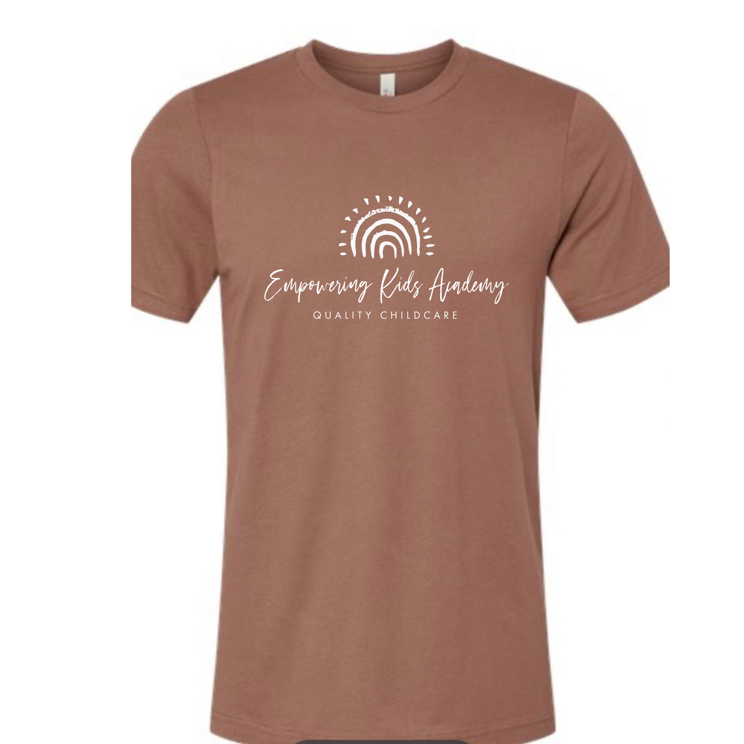 EKA logo Bella Canvas Brown Tee