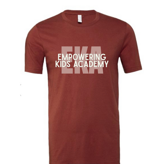 EKA 2 line Bella Canvas Dark Red Tee