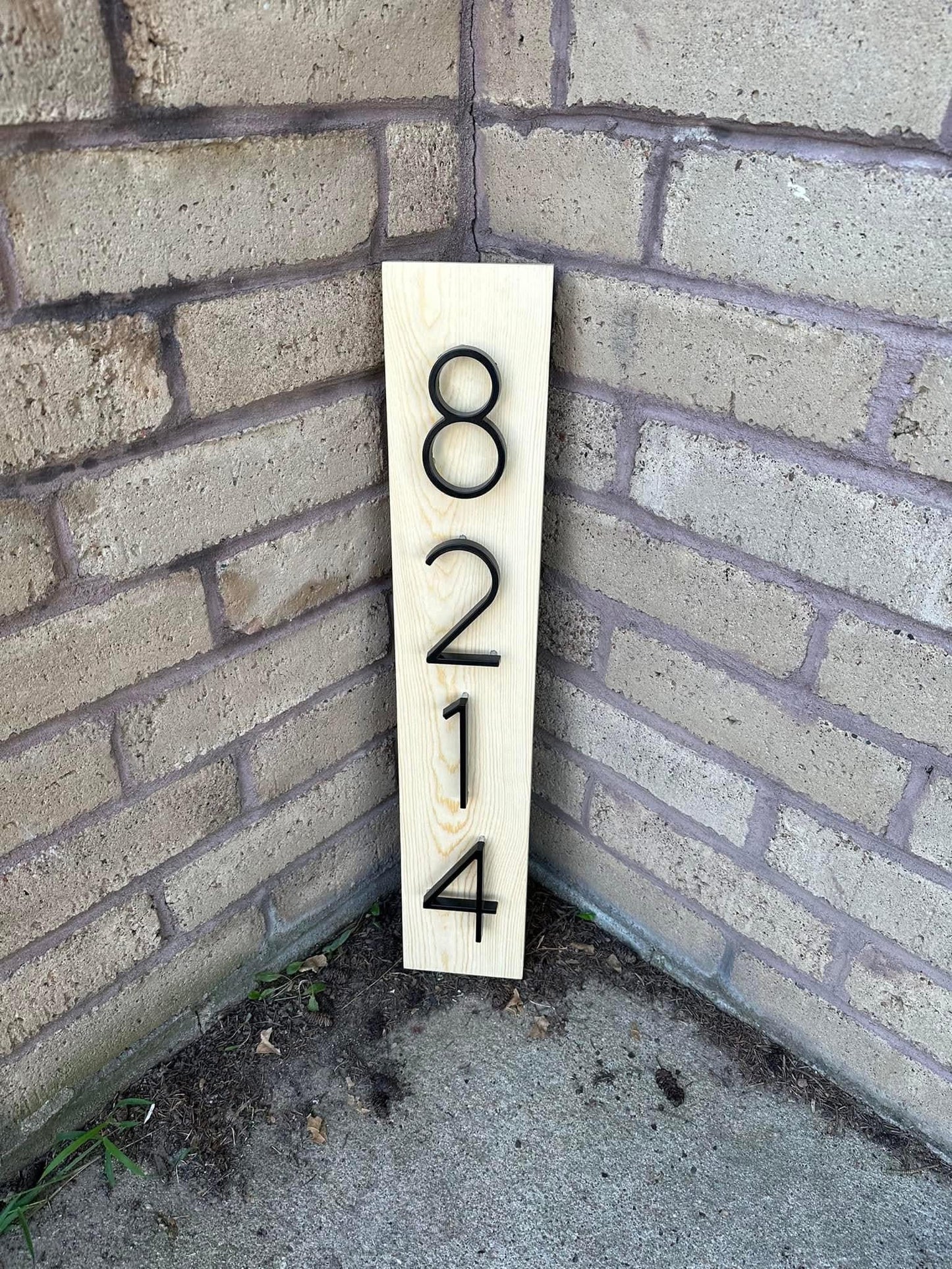 Wooden & Metal Address Sign