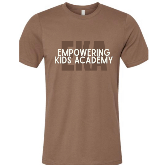 EKA 2 line Bella Canvas Brown Tee