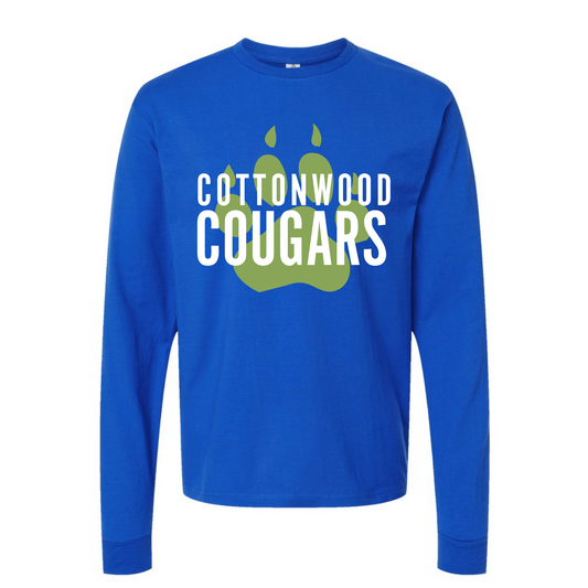 Pawprint Blue ADULT long sleeve