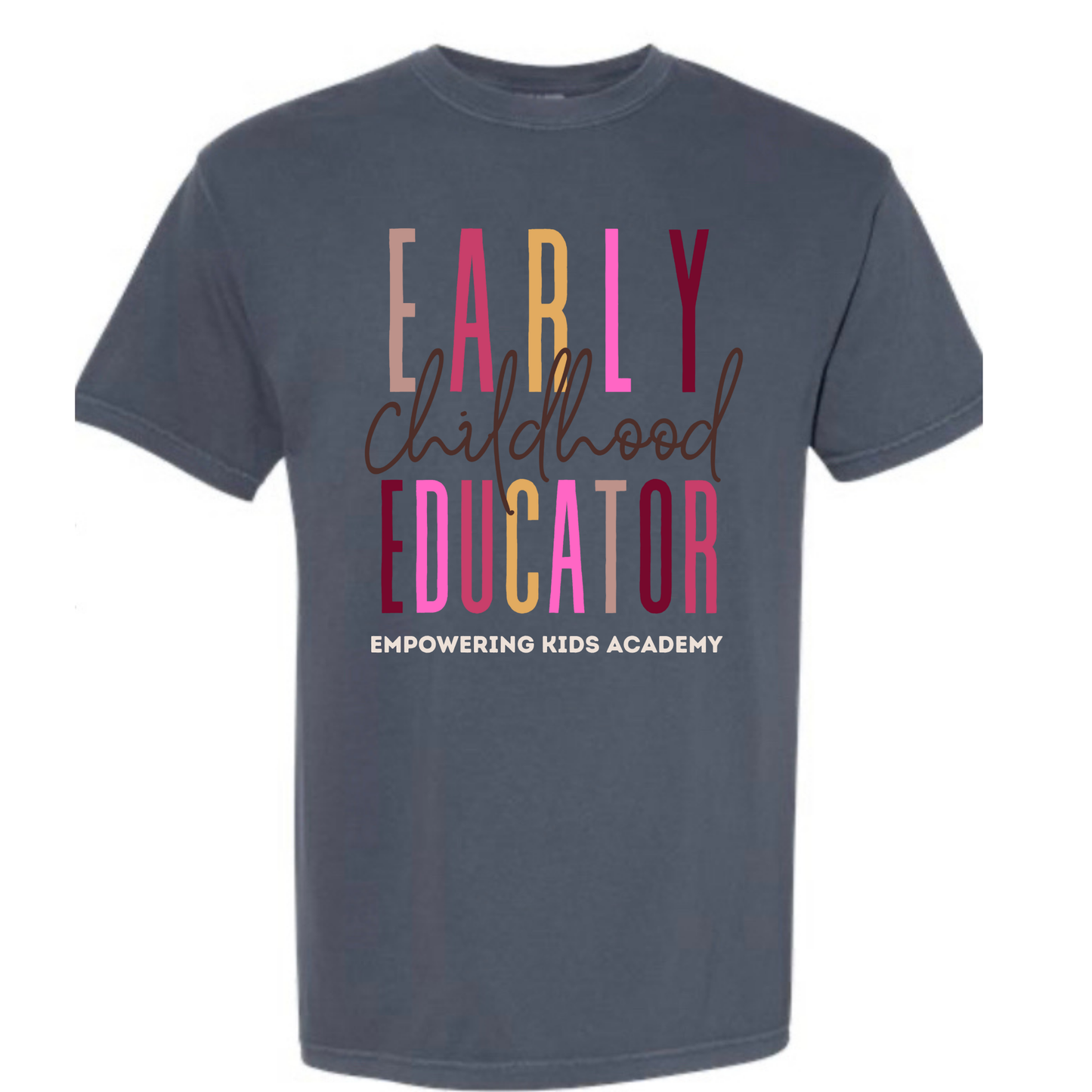 Early Childhood Educator Comfort Color Graphite Tee
