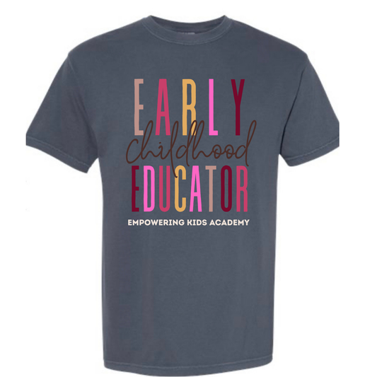 Early Childhood Educator Comfort Color Graphite Tee