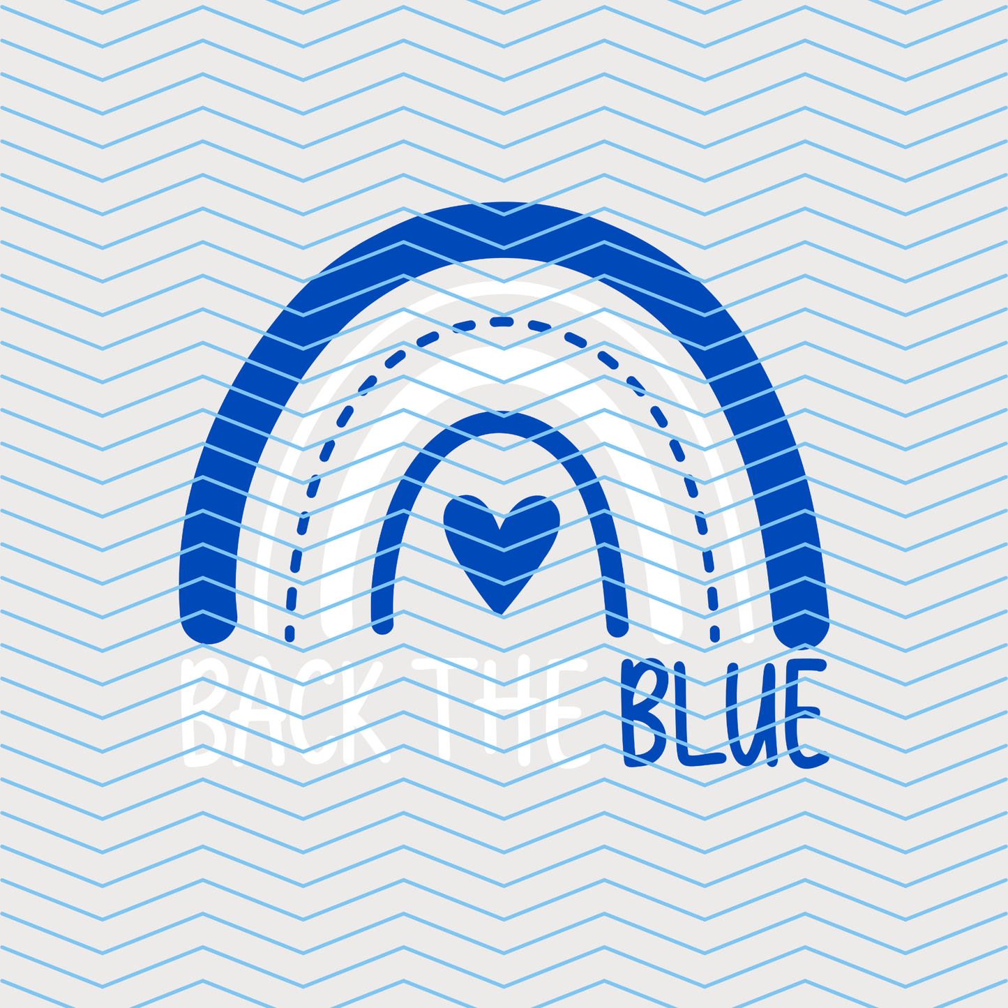 Back The Blue DTF Print