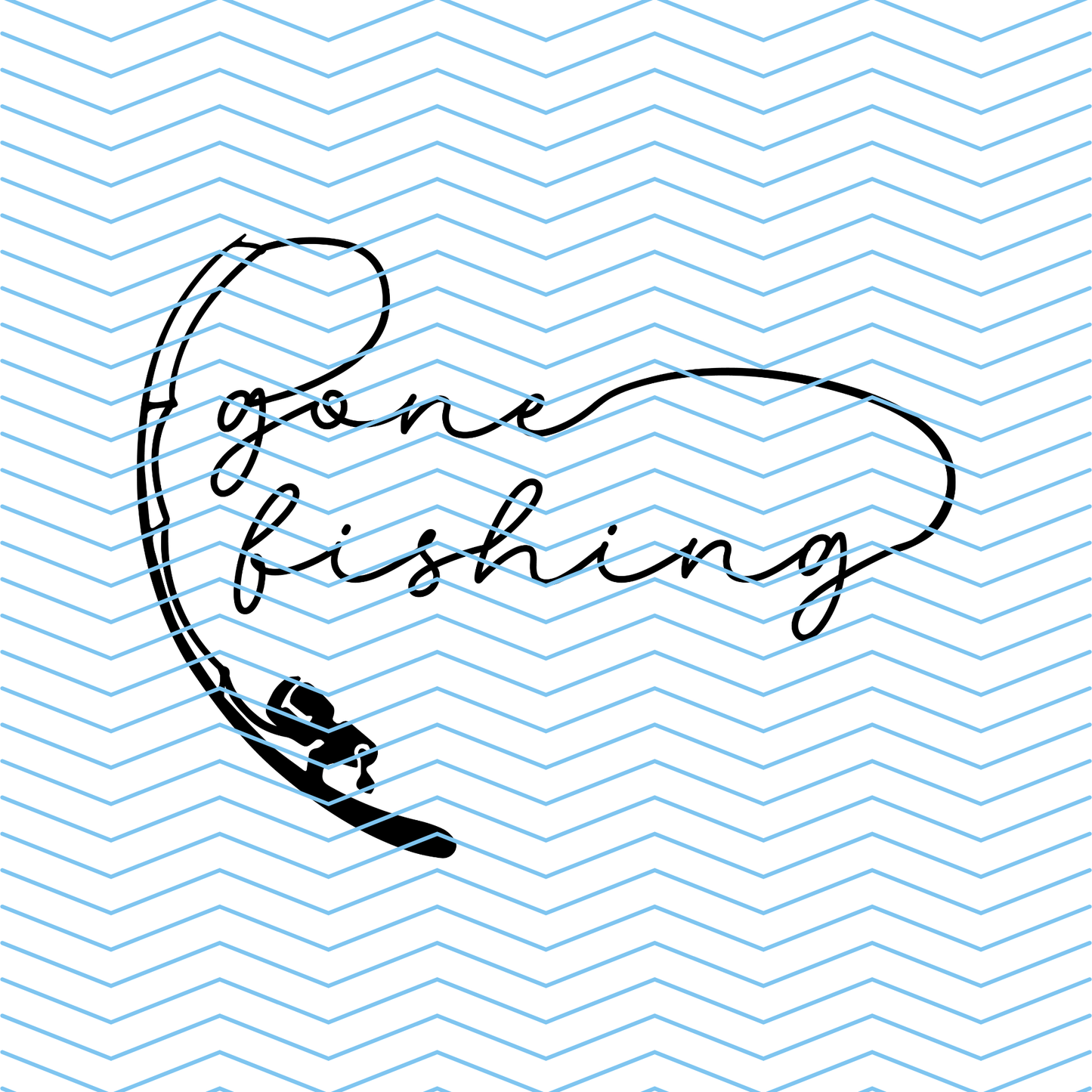 Gone Fishing DTF Print