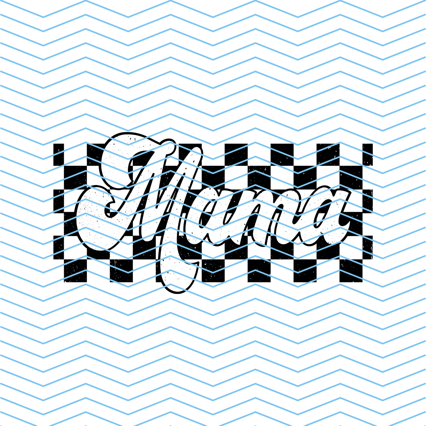 Checkered Mama DTF Print