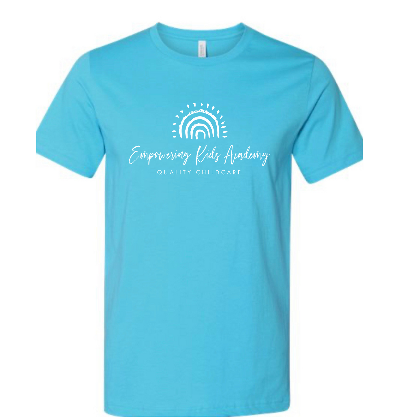 EKA logo Bella + Canvas Turquoise Tee