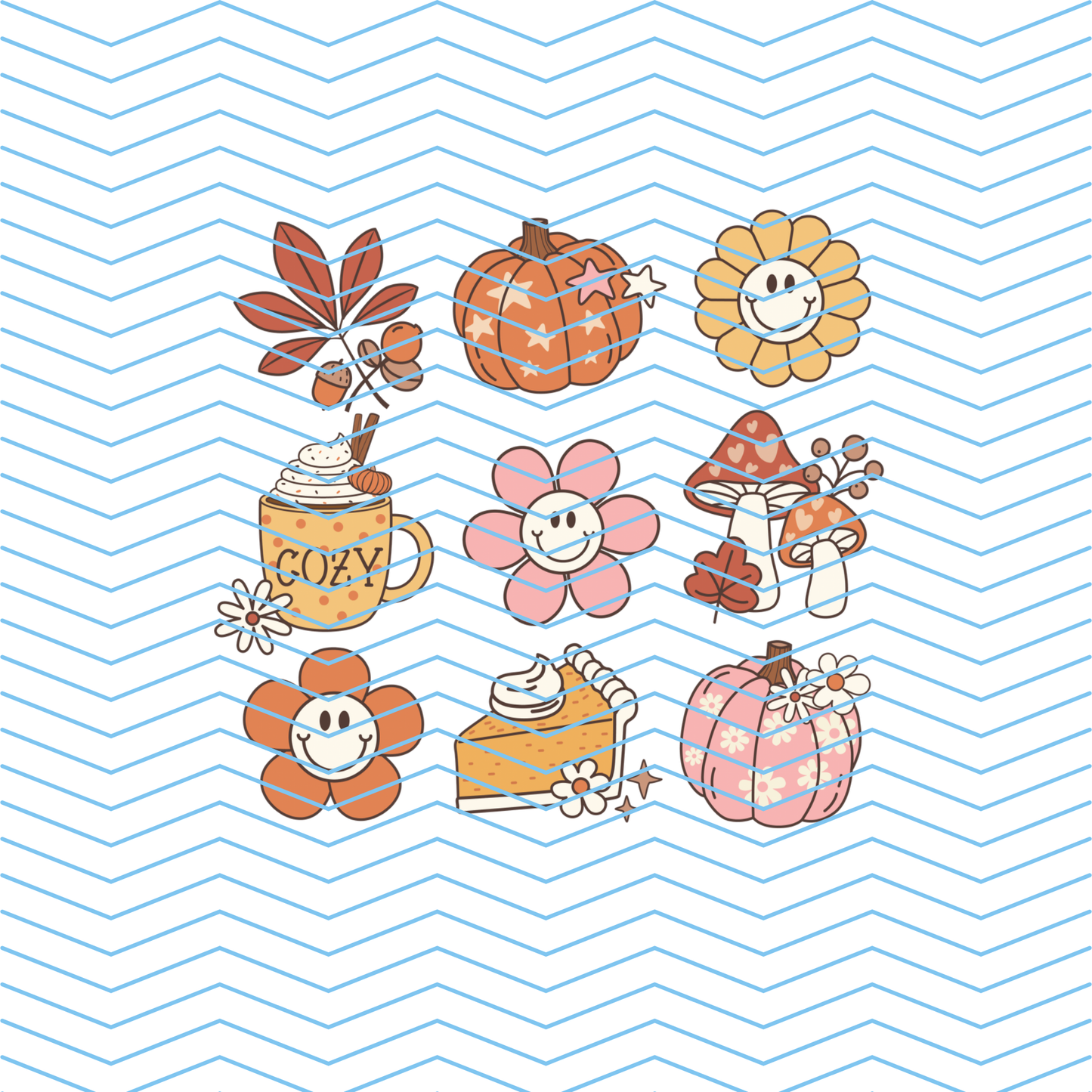 Fall Flowers DTF Print