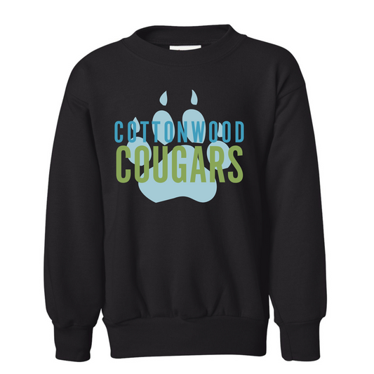 Pawprint Black YOUTH sweatshirt