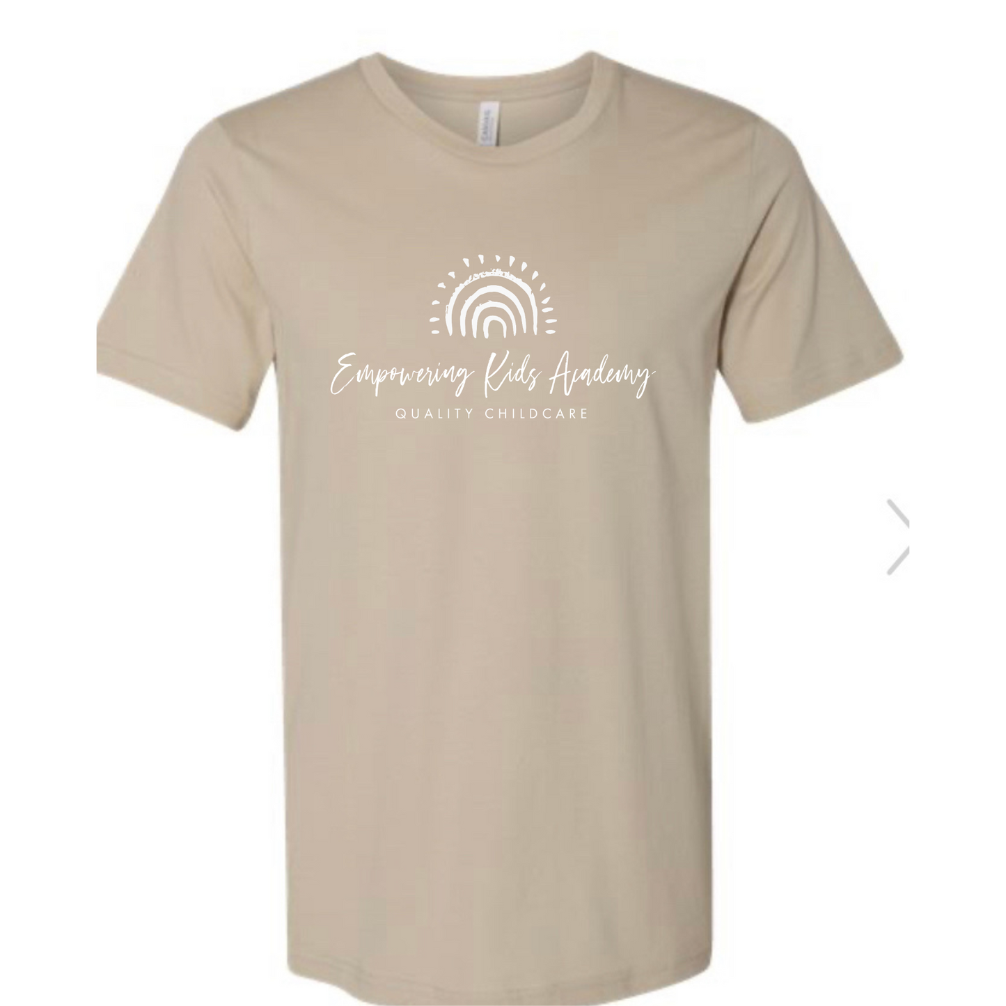 EKA logo Bella Canvas Tan Tee