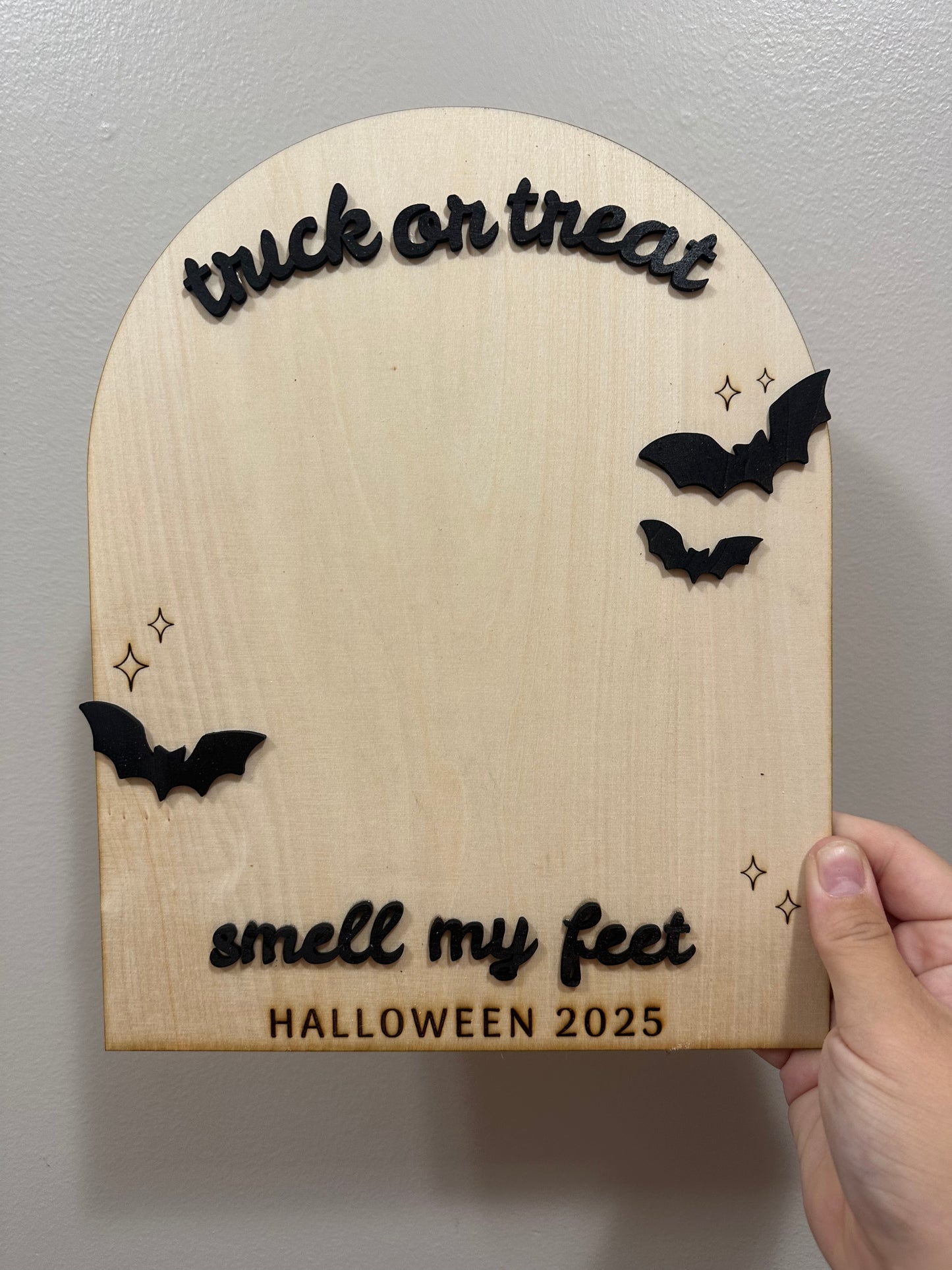 Trick Or Treat Footprint Sign