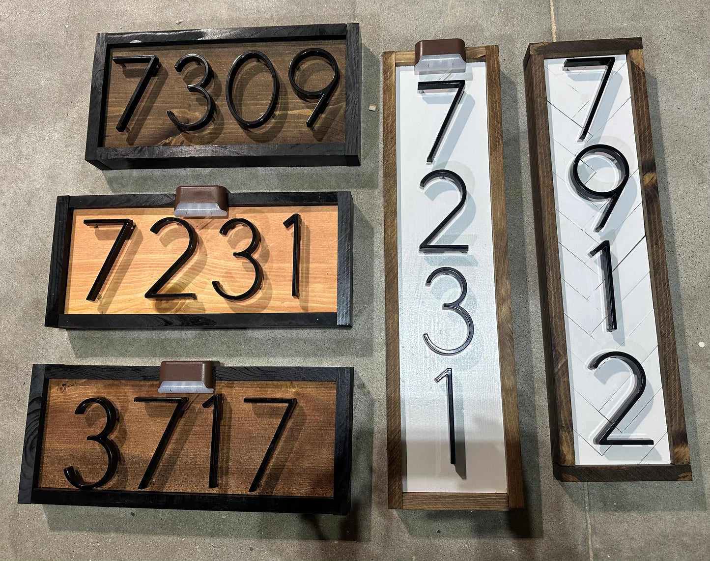 Wooden & Metal Address Sign