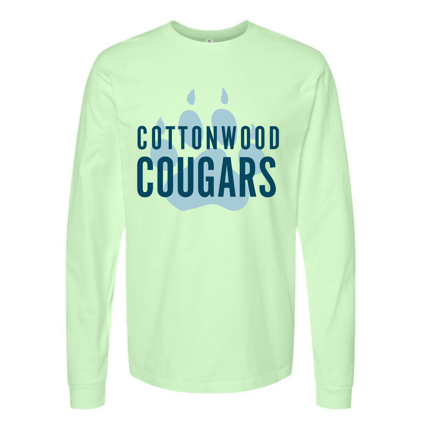 Pawprint Mint ADULT long sleeve