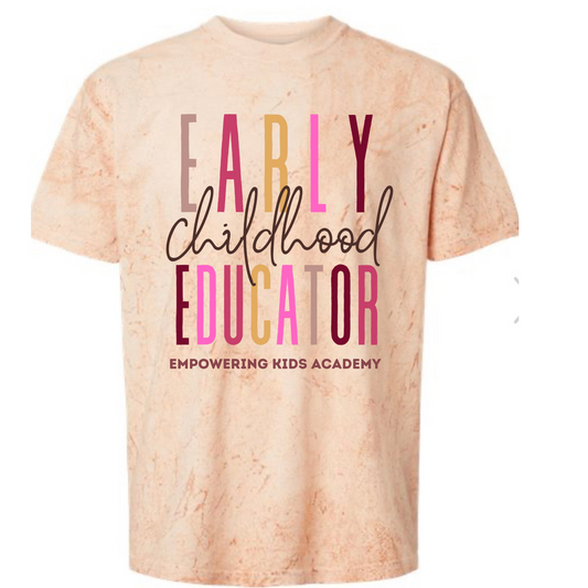 Early Childhood Educator Tie-dye Comfort Colors Tee