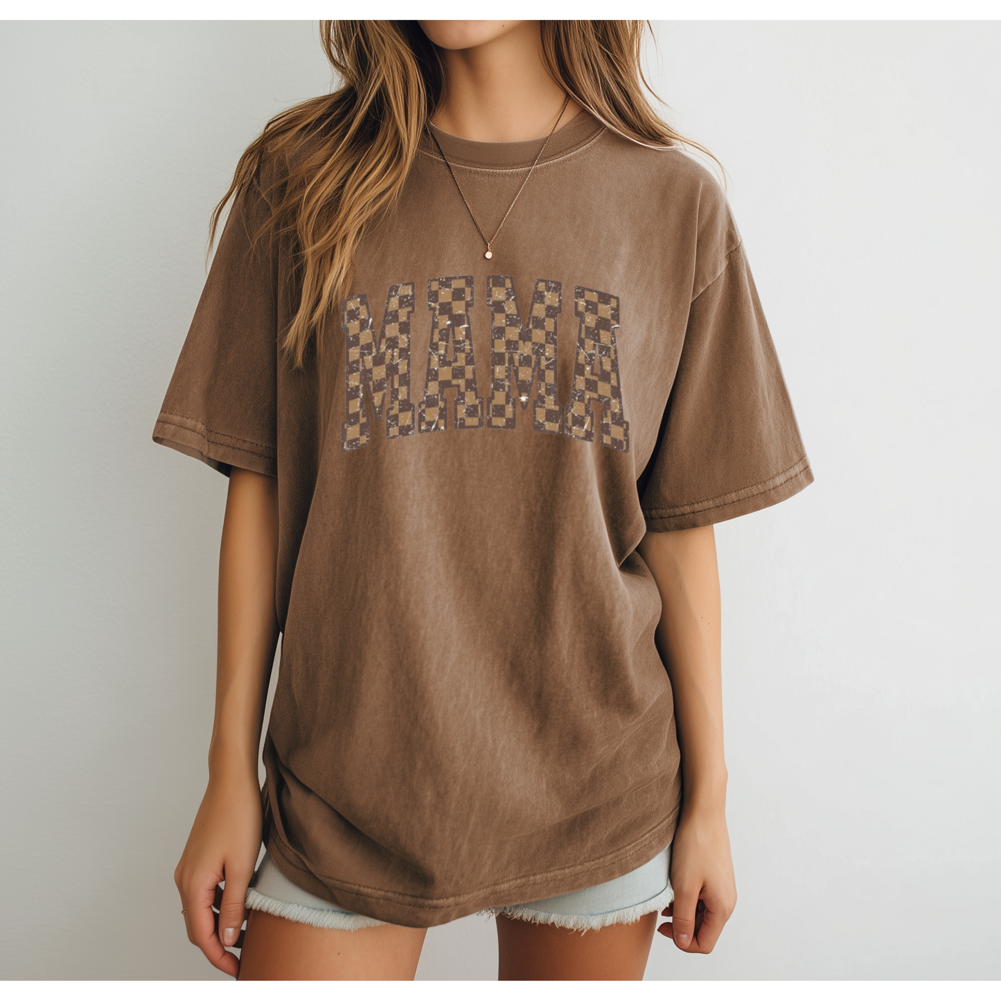 Mama Checkered Tee