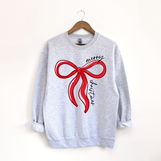 Merry Christmas Bow Crewneck