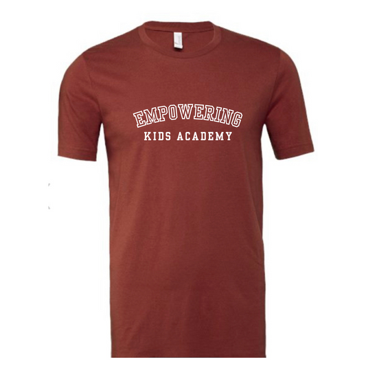 Arched Empowering Bella Canvas Dark Red Tee