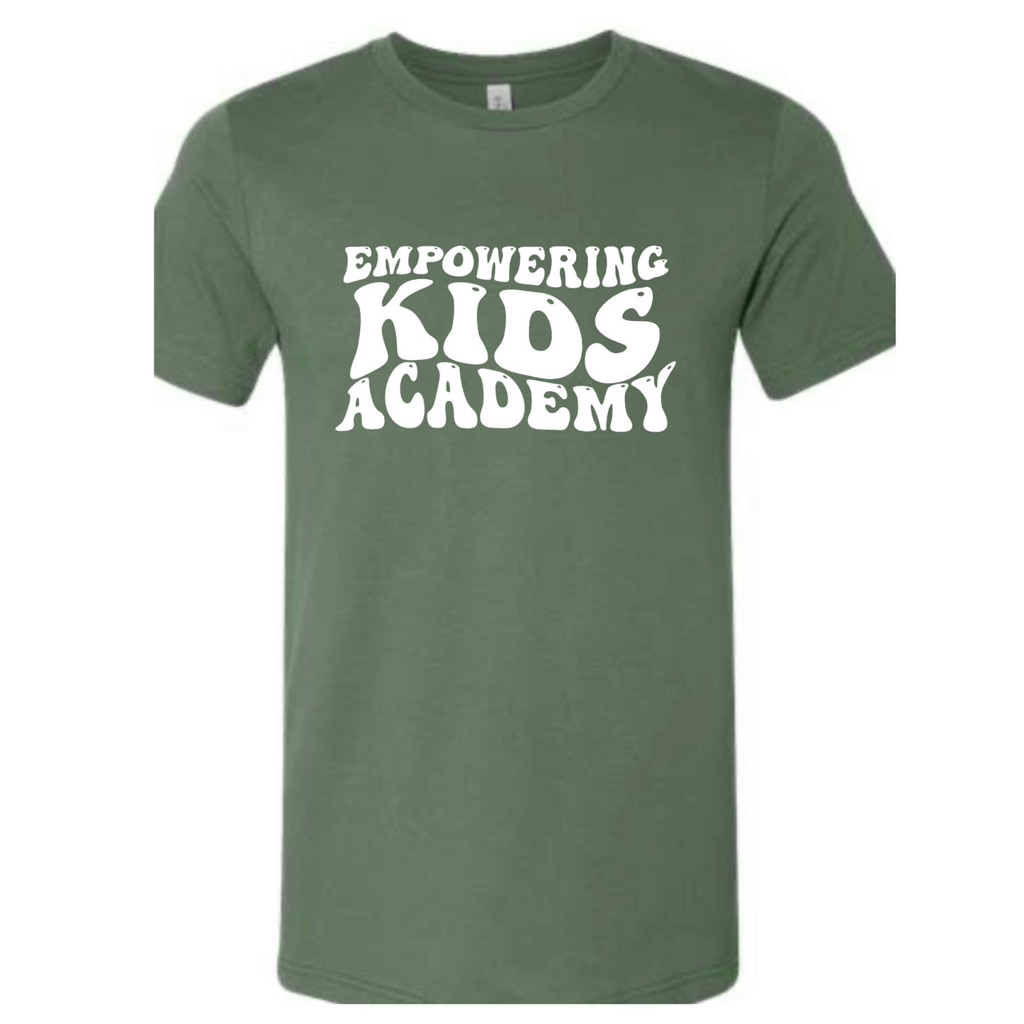 Bubble letters Bella Canvas Green Tee