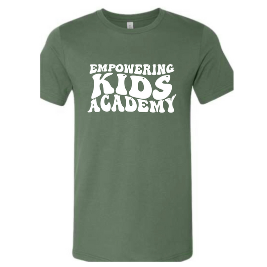 Bubble letters Bella Canvas Green Tee