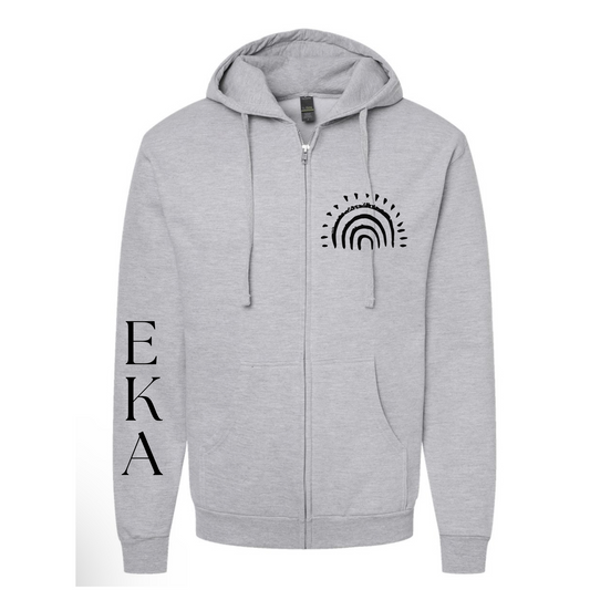 EKA logo Grey Zip Jacket