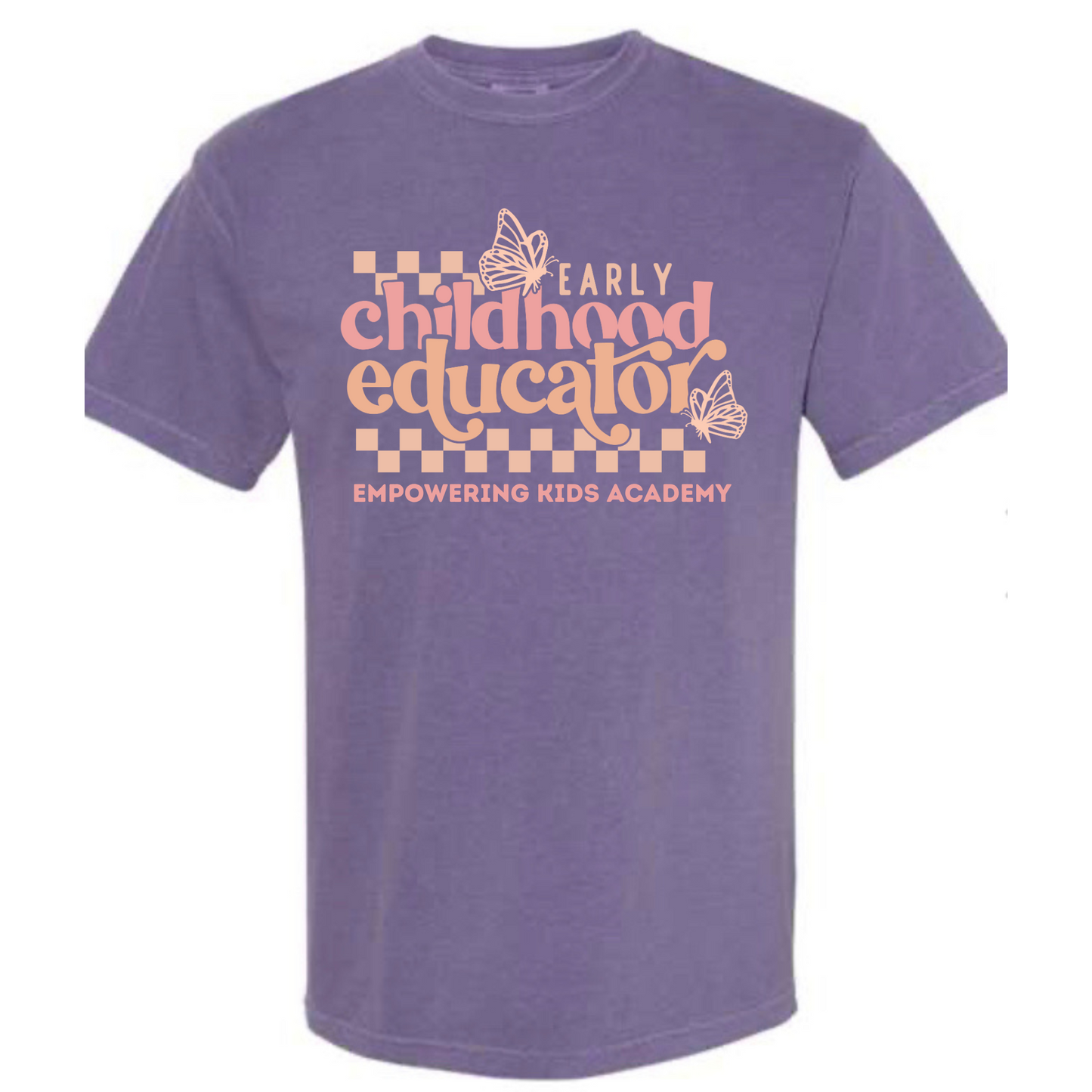 Childhood Educator Comfort Color Purple Tee