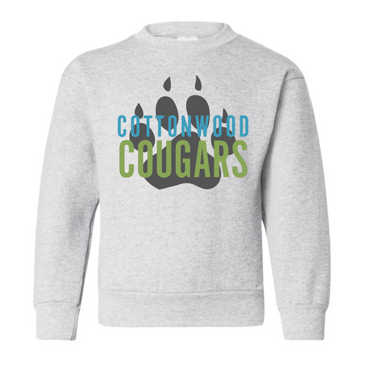 Pawprint grey YOUTH sweatshirt