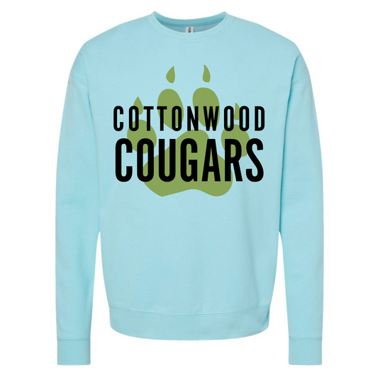 Pawprint Bright Blue ADULT sweatshirt