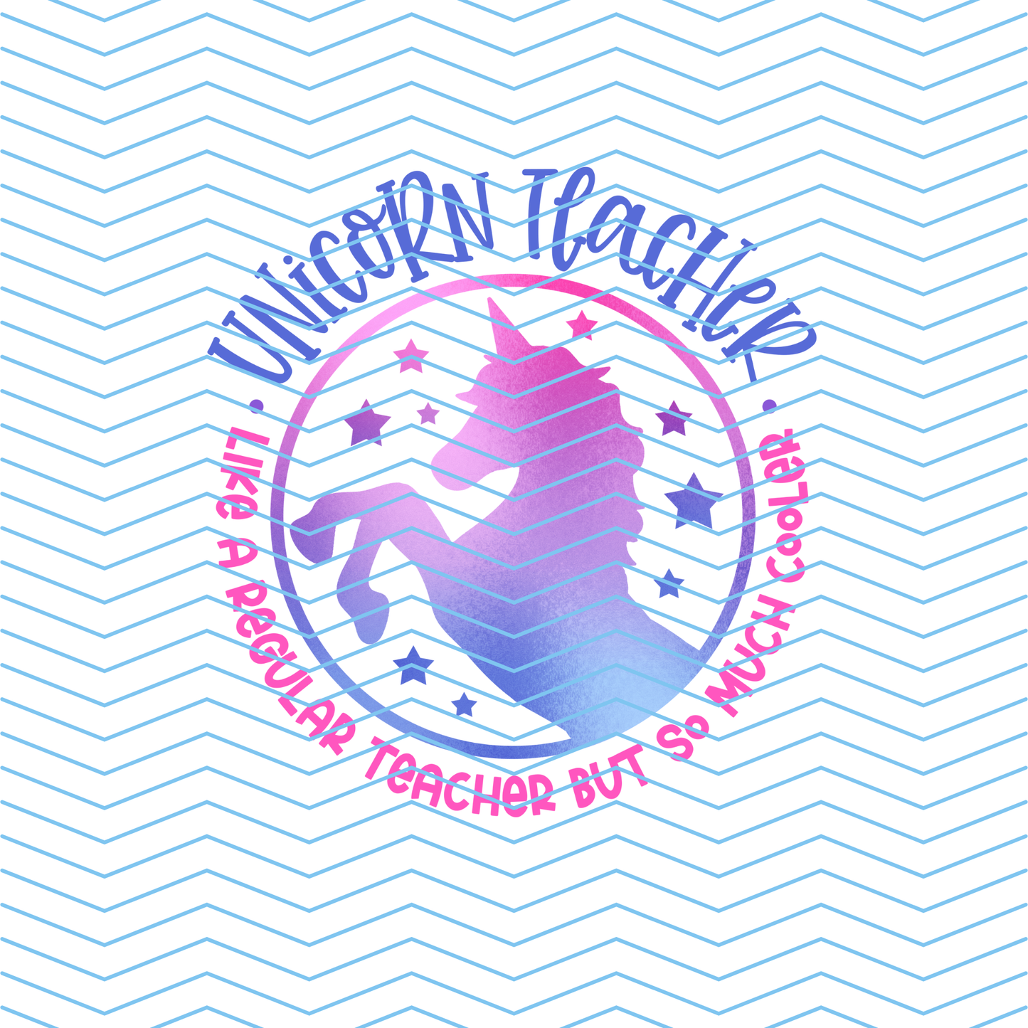 Unicorn teacher  DTF Print