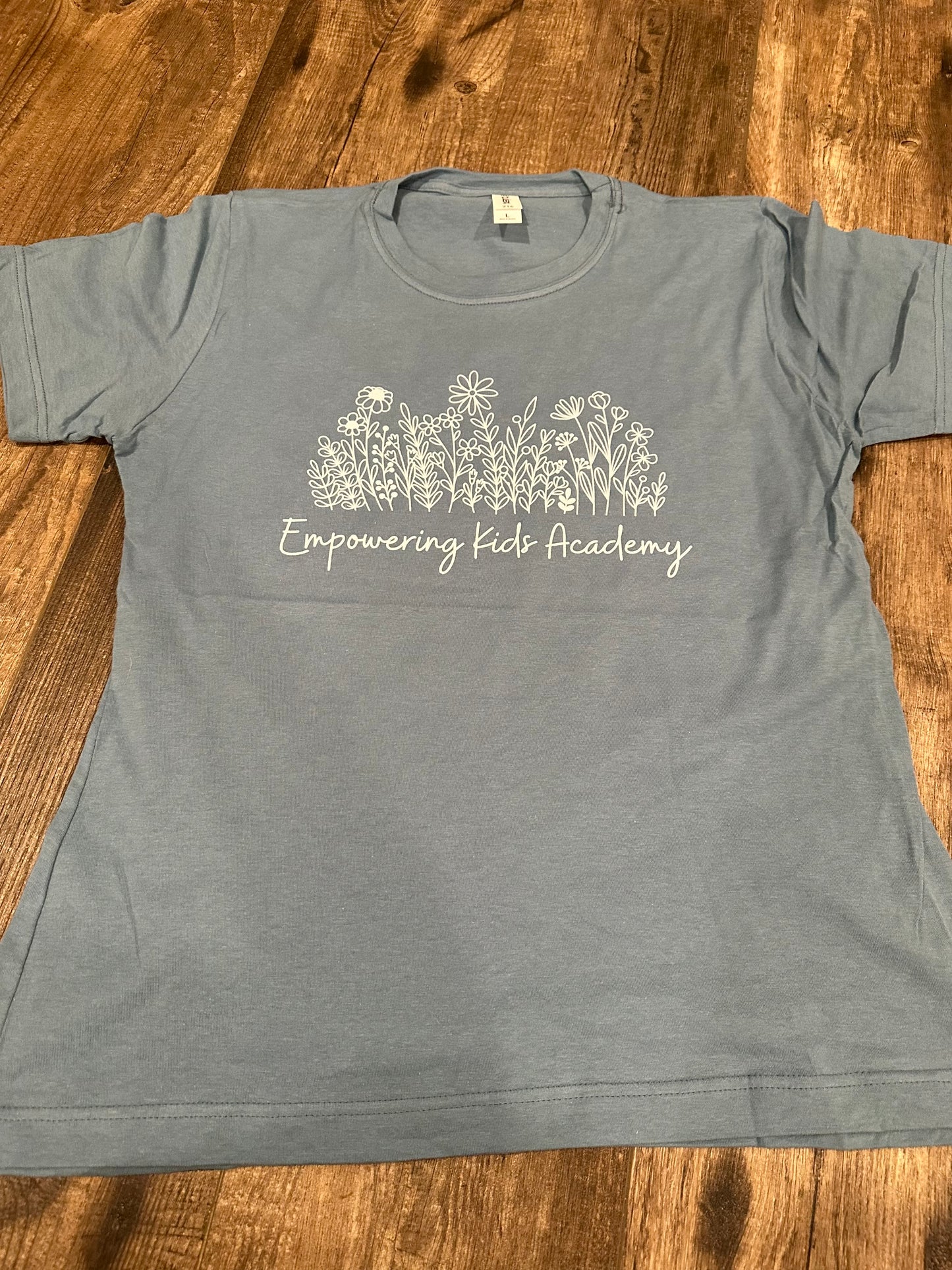 ADULT LARGE blue tee