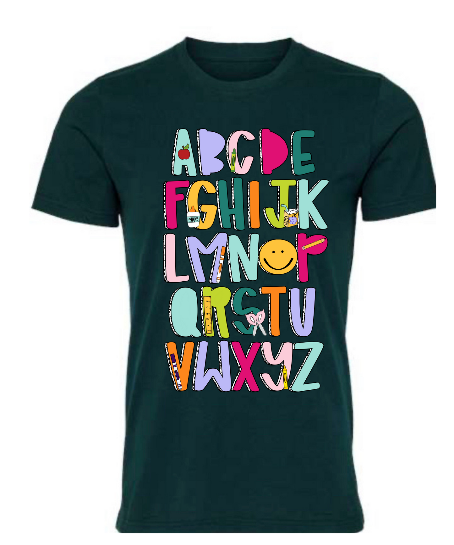 Alphabet Dark Green Tee