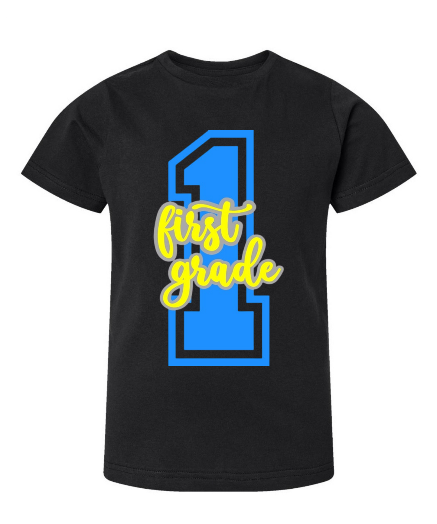 Prek-6th Grade Black Block Letter Tee