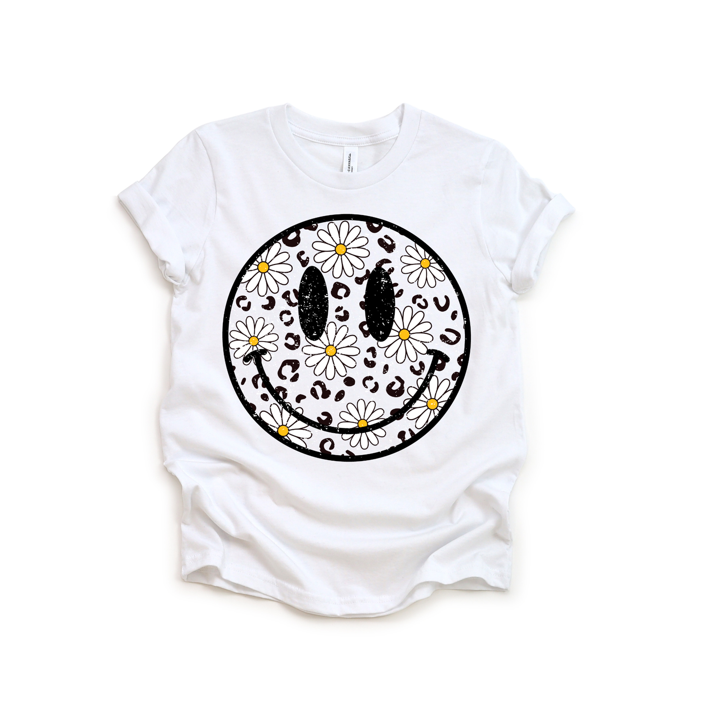 Cheetah and Daisy Smiley Tee