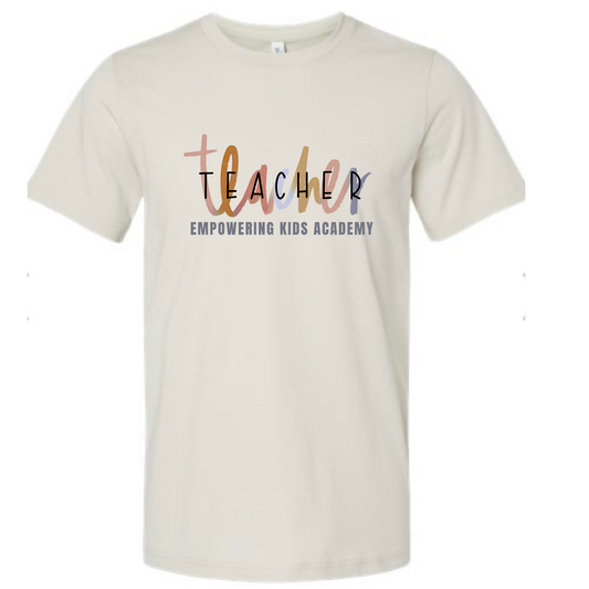 Watercolor teacher Bella Canvas Natural Tee