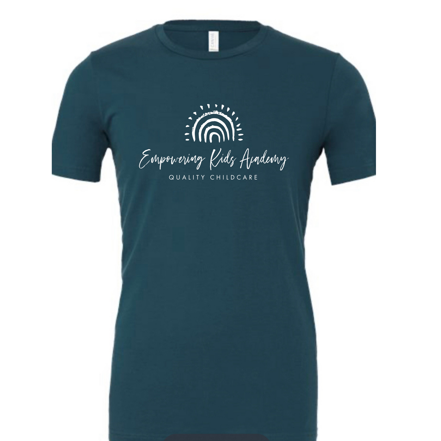 EKA logo Bella + Canvas Deep Teal Tee
