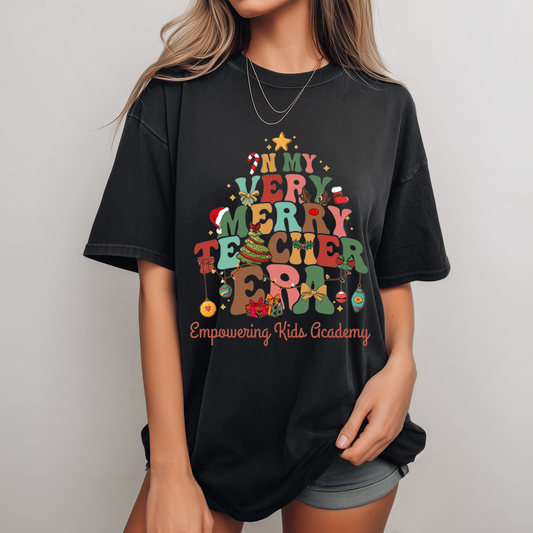Merry Teacher Era Tee