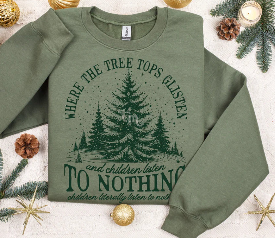 Tree Tops Glisten Crewneck