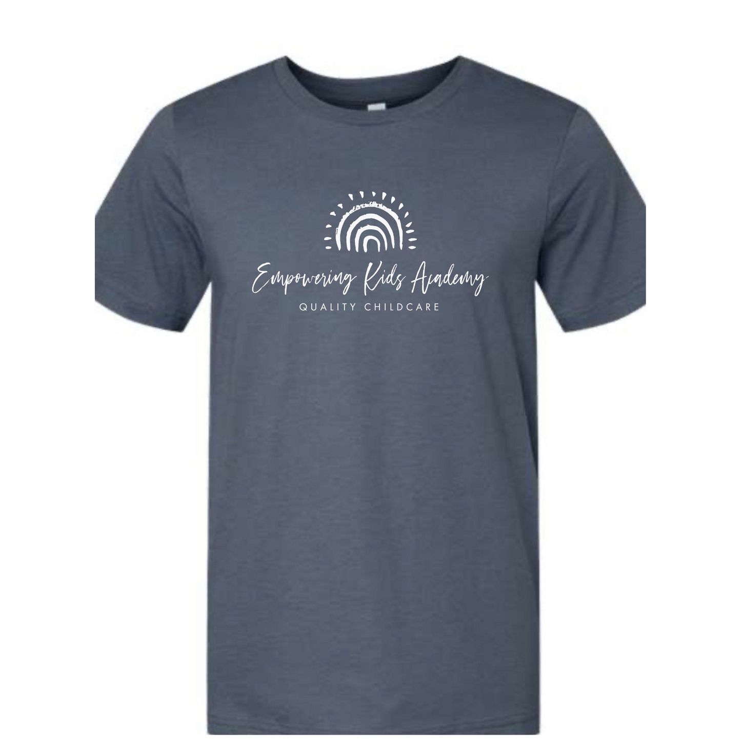 EKA logo Bella Canvas Blue Tee