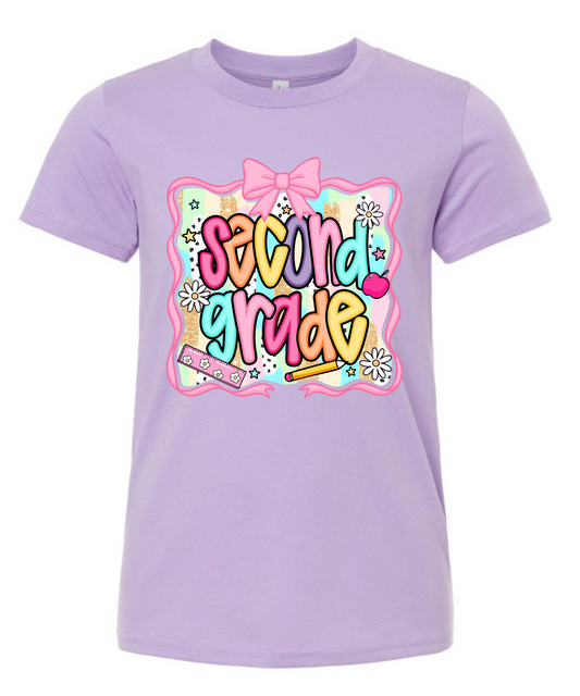 KG- 6th grade Purple Girly Tee