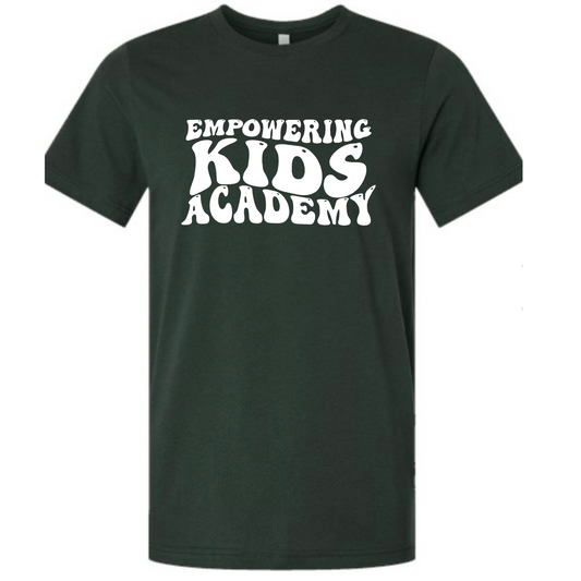 Bubble letters Bella Canvas Pine Green Tee