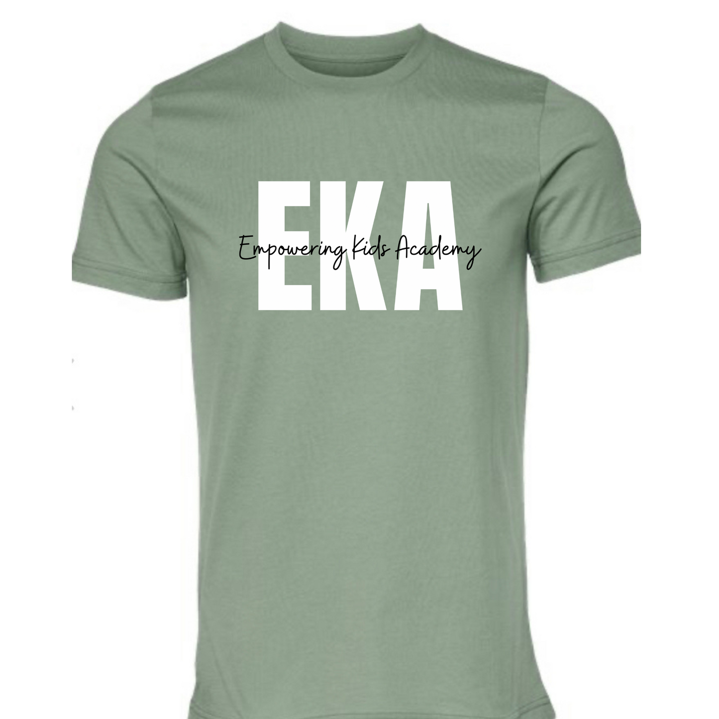 White and Black Overlay logo Bella + Canvas Sage Tee