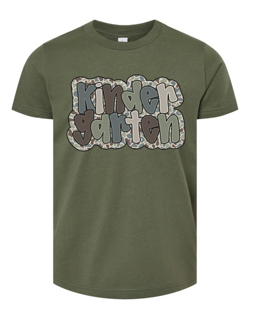 Prek-5th Grade Camo Green Tee