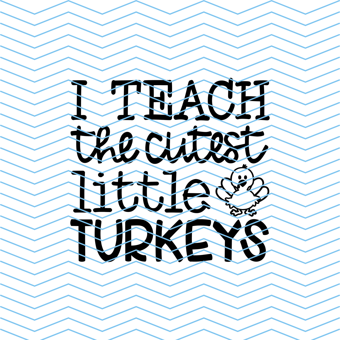 Cutest Little Turkeys  DTF Print